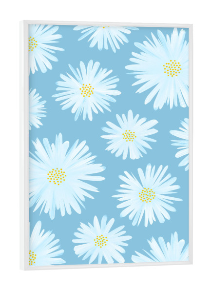 Poster mit weißem Rahmen "Kristian Gallagher - Daisies" artboxONE - Natur,Floral