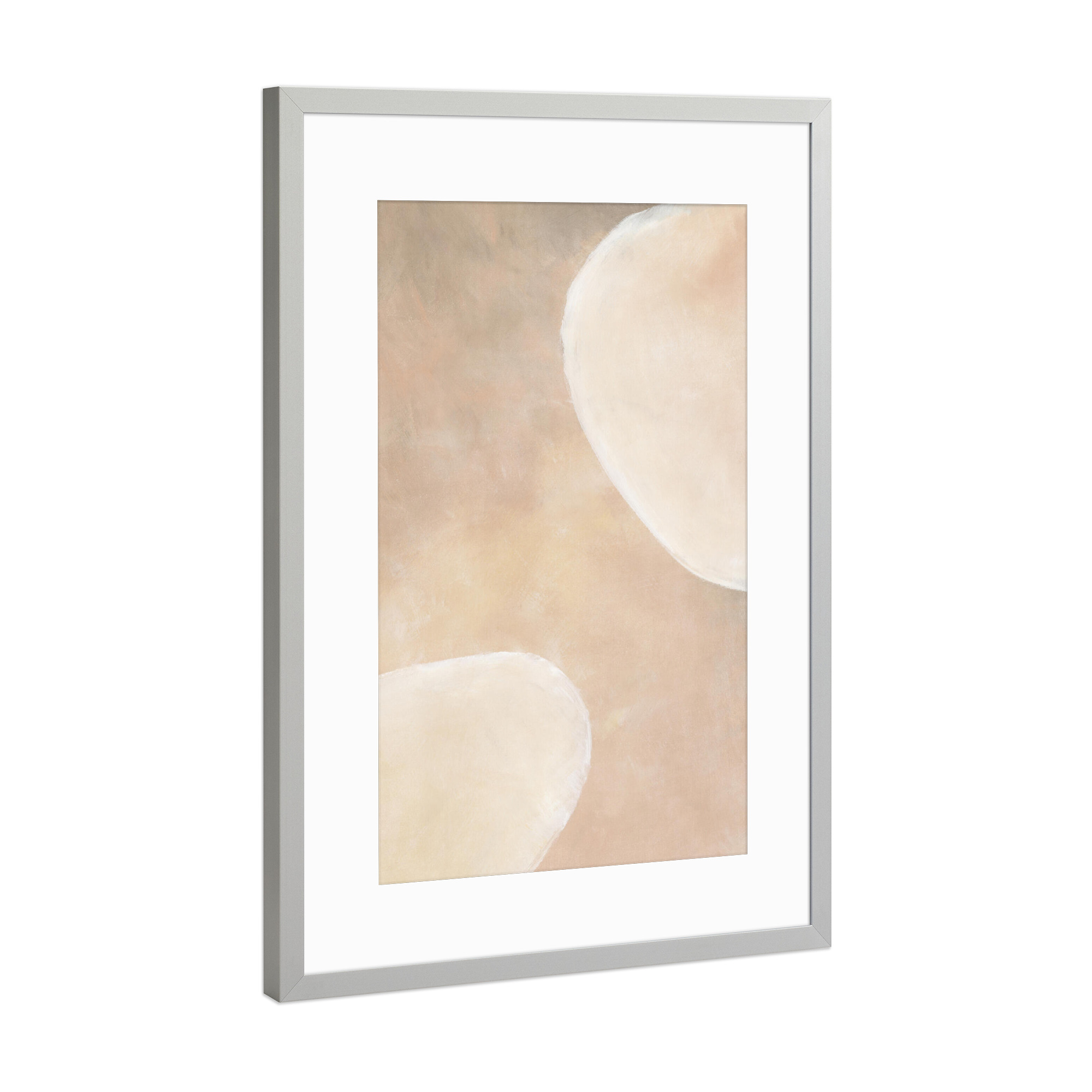 Poster mit Rahmen Silber "Hwan-Formen" artboxONE - Abstrakt