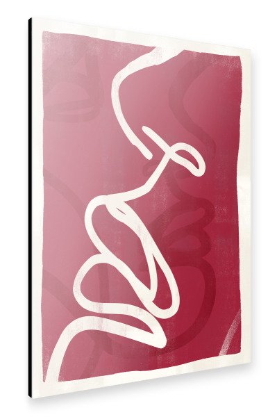 Alu-Dibond "ABSTRAKTES SCHATTENBILD MAGENTA" 30x20 cm artboxONE