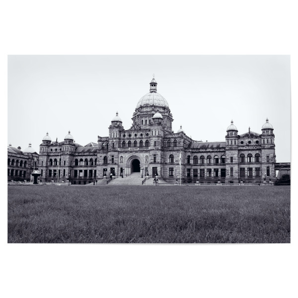 Poster 30x20 cm "Parlament @ BC" artboxONE - Reise,Schwarzweiß,Architektur,Reise / Länder
