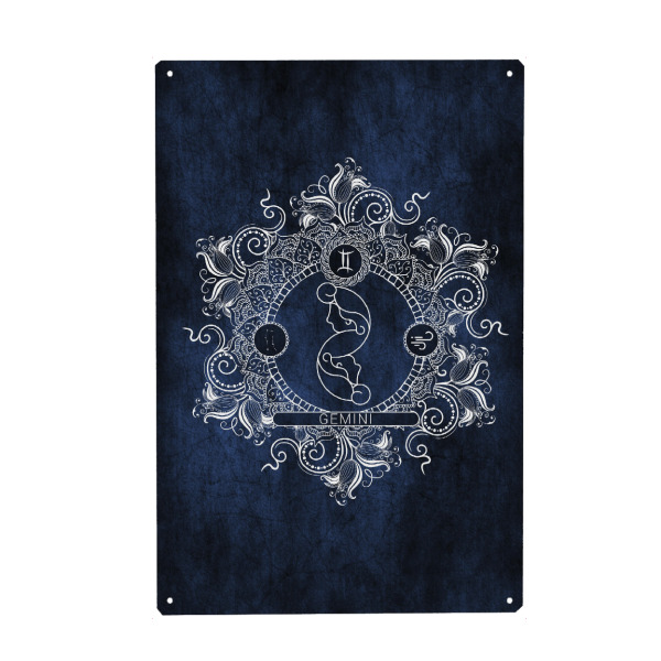 Holzbild "Zodiac - Ice - Gemini" artboxONE - Natur,Floral,Abstrakt