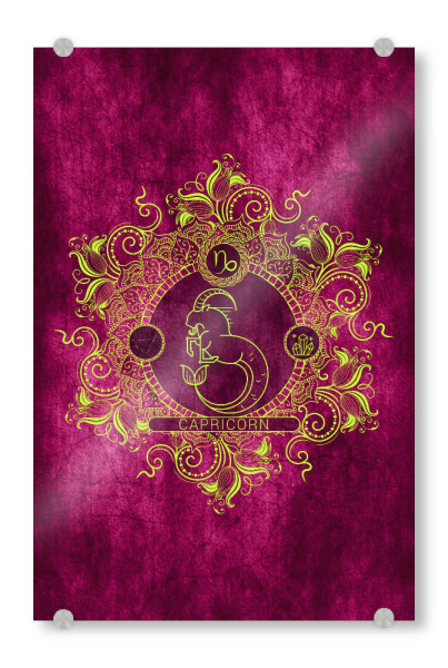 Acrylglasbild "Tierkreis - Zitrone - Steinbock" artboxONE - Natur,Floral,Abstrakt