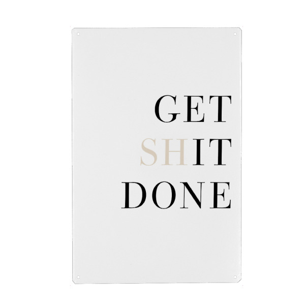 Holzbild "Get Sh(it) done!" artboxONE - Typografie,Sport - Get,Shit,Done,Typo,Typografie,Minimalistisch,It,Motivation,Mindset,Ziele