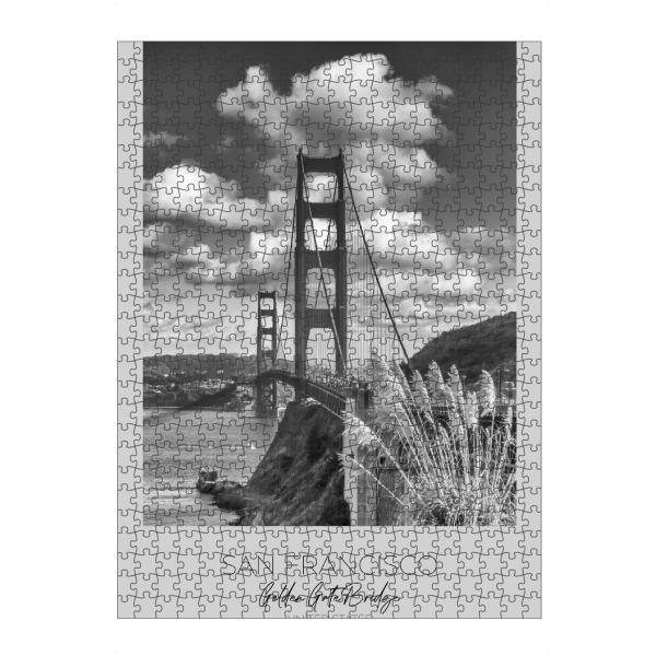 Puzzle Ravensburger "Im Fokus: Golden Gate Bridge" artboxONE - Schwarzweiß,Architektur,Städte / San Francisco