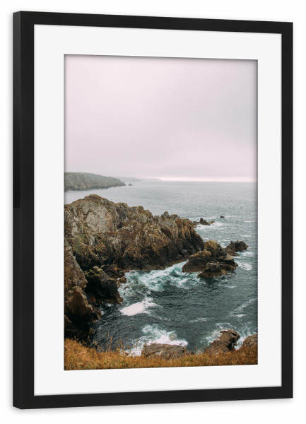 Poster mit Rahmen schwarz "Raues Nordfrankreich" artboxONE - Natur,Reise,Reise / Strand und Meer