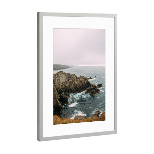 Poster mit Rahmen Silber "Raues Nordfrankreich" artboxONE - Natur,Reise,Reise / Strand und Meer
