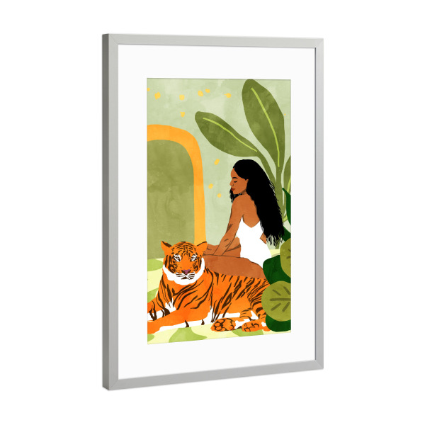 Poster mit Rahmen Silber "Nur du und ich" artboxONE - Tiere,Menschen