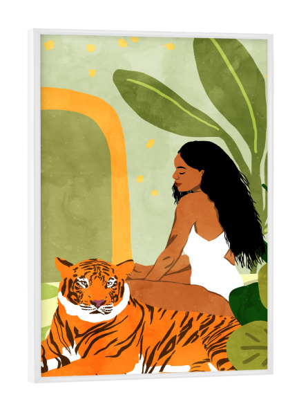 Poster mit weißem Rahmen "Nur du und ich" artboxONE - Tiere,Menschen