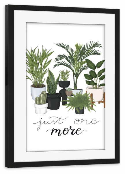 Poster mit Rahmen schwarz "Nur noch eins mehr" artboxONE - Natur,Floral