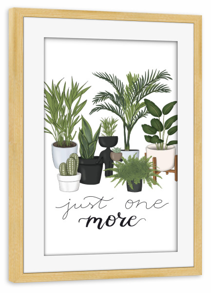 Poster mit Rahmen kiefer "Nur noch eins mehr" artboxONE - Natur,Floral