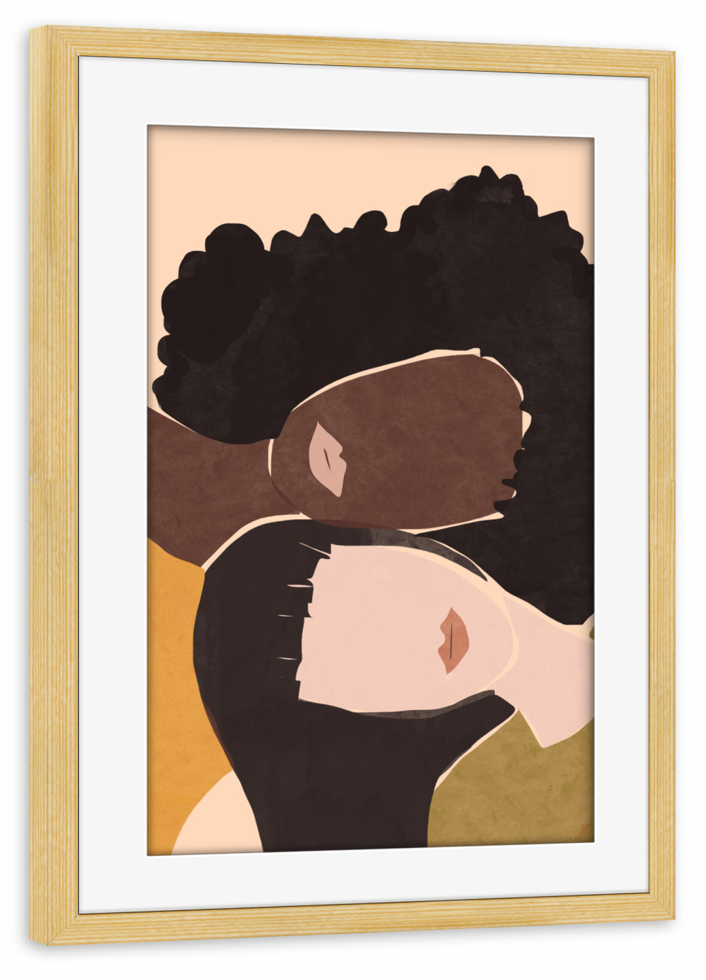 Poster mit Rahmen kiefer "Mädchen beste Freunde" artboxONE - Menschen,Liebe