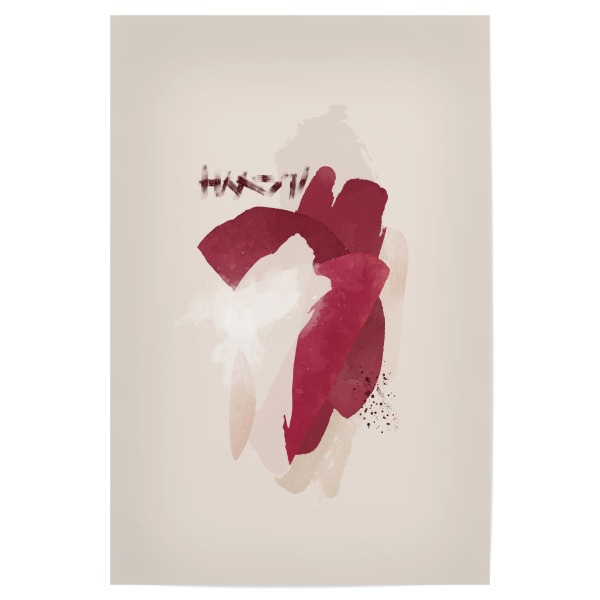 Poster "Abstrakt Bürste Magenta B" artboxONE - Abstrakt