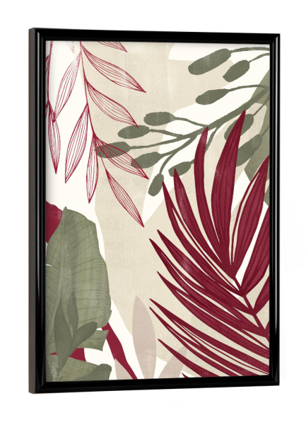 Poster mit schwarzem Rahmen "Abstrakte Blume Magenta" artboxONE - Natur,Abstrakt
