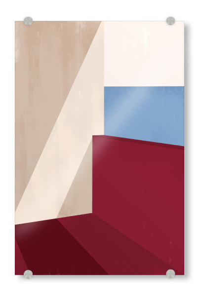 Acrylglasbild "ABSTRAKT GEOMETRISCHER MAGENTA" artboxONE - Abstrakt,Geometrie