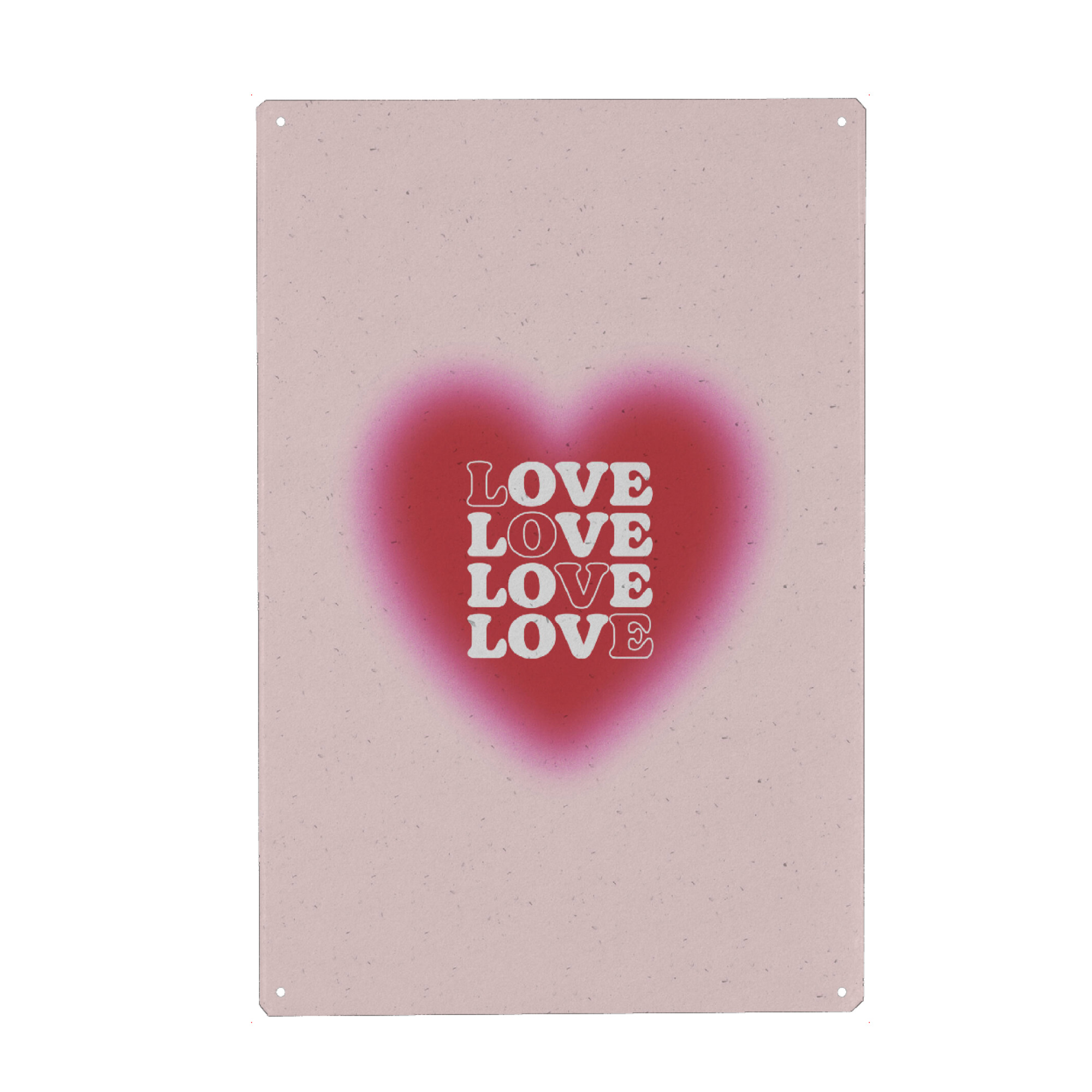 Holzbild "Liebe Liebe Liebe Liebe" artboxONE - Typografie,Menschen,Liebe - Liebe,Herz,Valentinstag,Valentinstag,Pink,Rot,Aura,Schatten,Abstrakt