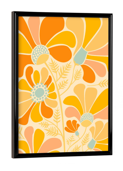 Poster mit schwarzem Rahmen "Gallagher - Sunny Wildflowers" artboxONE - Natur,Floral