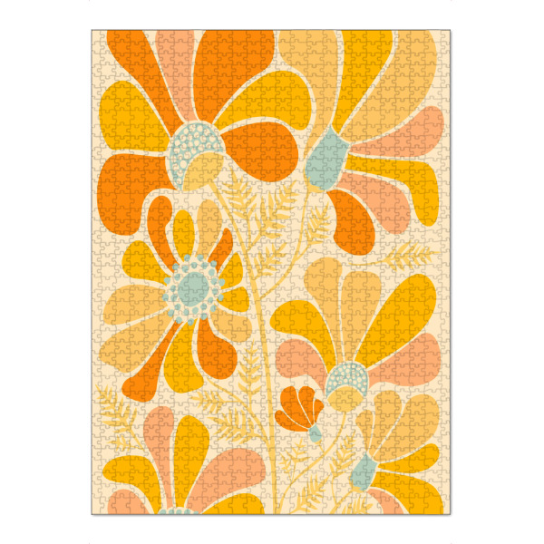Puzzle Ravensburger "Gallagher - Sunny Wildflowers" artboxONE - Natur,Floral - Floral,Blume,Blatt,Natur,Blüte,Dschungel,Tropisch,Botanisch,Botanik