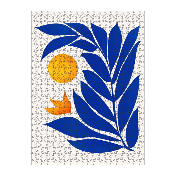 artboxONE Puzzle "Kristian Gallagher - Indigo" artboxONE - Natur,Floral - Floral,Blume,Blatt,Natur,Blüte,Dschungel,Tropisch,Botanisch,Botanik