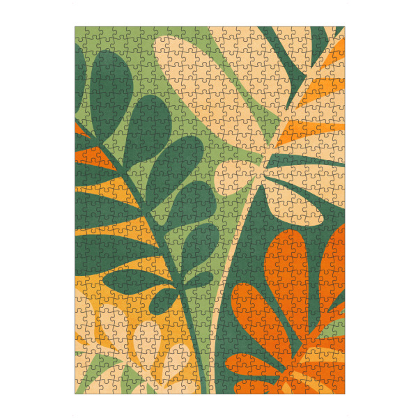 Puzzle Ravensburger "Kristian Gallagher - Retro Garden" artboxONE - Natur,Floral - Floral,Blume,Blatt,Natur,Blüte,Dschungel,Tropisch,Botanisch,Botanik