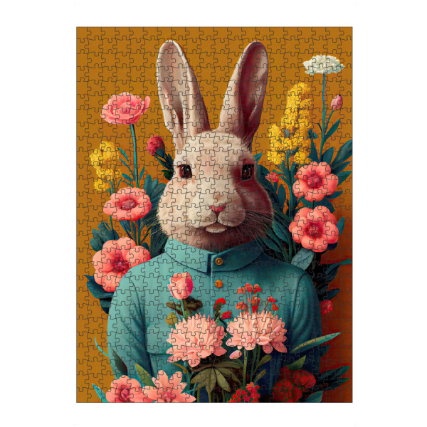 artboxONE Puzzle "Mister Easter Bunny" artboxONE - Tiere,Für Mama,Für Papa,Lustig - Ostern,Hase,Blume,Blumen,Lustig,Tier,Tiere,Osterhase