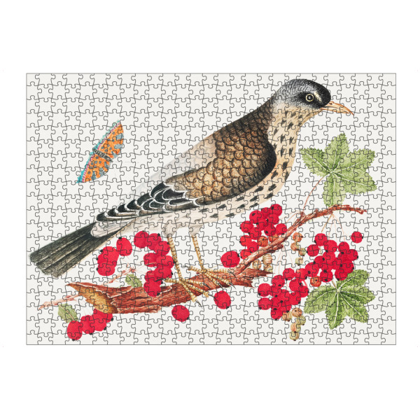 Puzzle Ravensburger "Brauner Vogel auf einem Ast" artboxONE - Natur,Für Kinder,Tiere,Für Mama,Für Papa