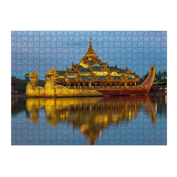 Puzzle Ravensburger "Königliche Barke in Yangon" artboxONE - Reise,Architektur