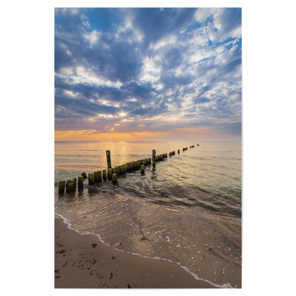 Poster "Sonnenuntergang, Strand, Meer" artboxONE - Natur,Reise,Reise / Strand und Meer
