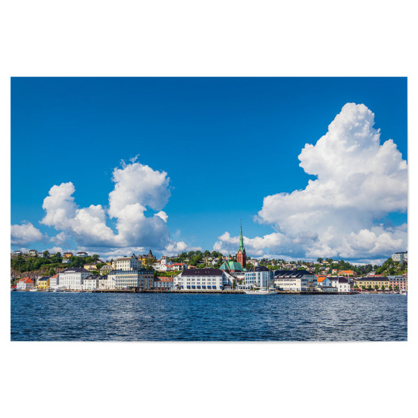 Poster 30x20 cm "Wolken, Stadt, Meer" artboxONE - Reise,Architektur,Reise / Strand und Meer,Reise / Länder,Städte / Weitere