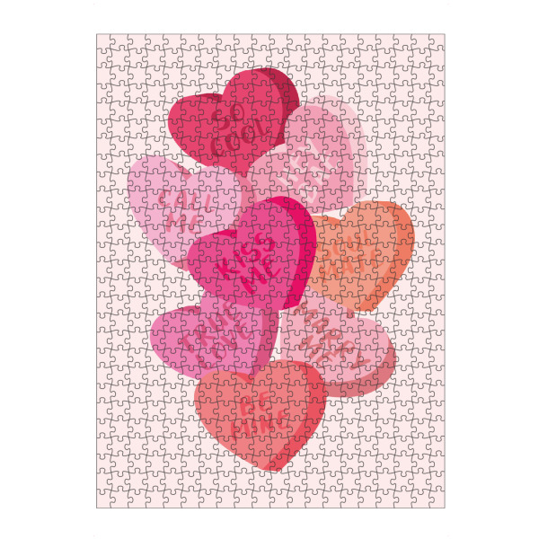 Puzzle Ravensburger "Mutige Valentinsbonbons" artboxONE - Menschen,Liebe - Valentinstag,Valentinstag,Süßigkeiten,Herz,Gebrochenes herz,Liebe,Süß