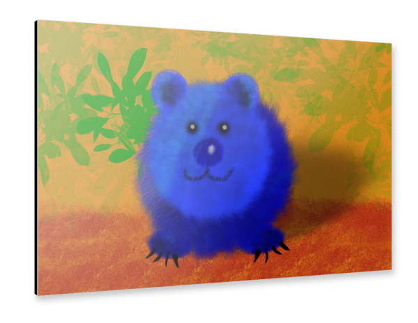Alu-Dibond "Der blaue Bär" 30x20 cm artboxONE