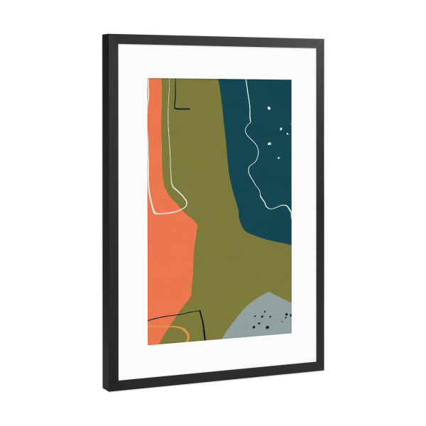 Poster mit Rahmen Schwarz (Metallic) "Der abstrakte Denker" artboxONE - Abstrakt,Geometrie