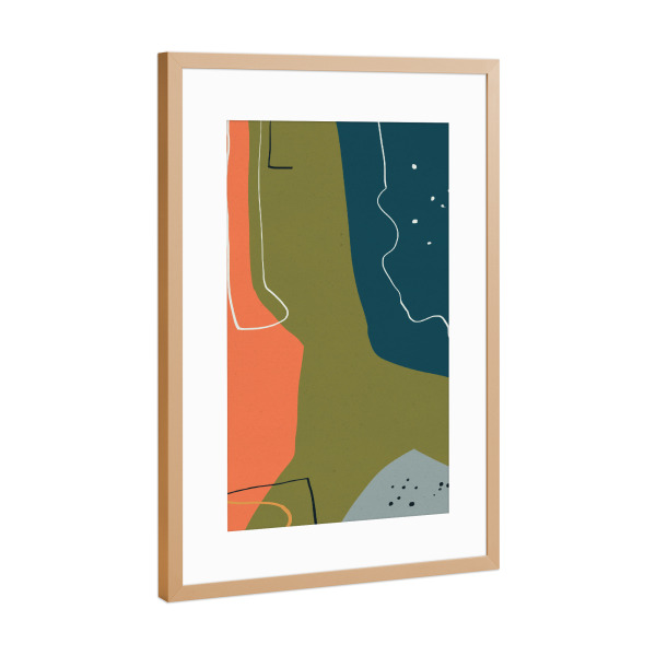 Poster mit Rahmen Kupfer "Der abstrakte Denker" artboxONE - Abstrakt,Geometrie