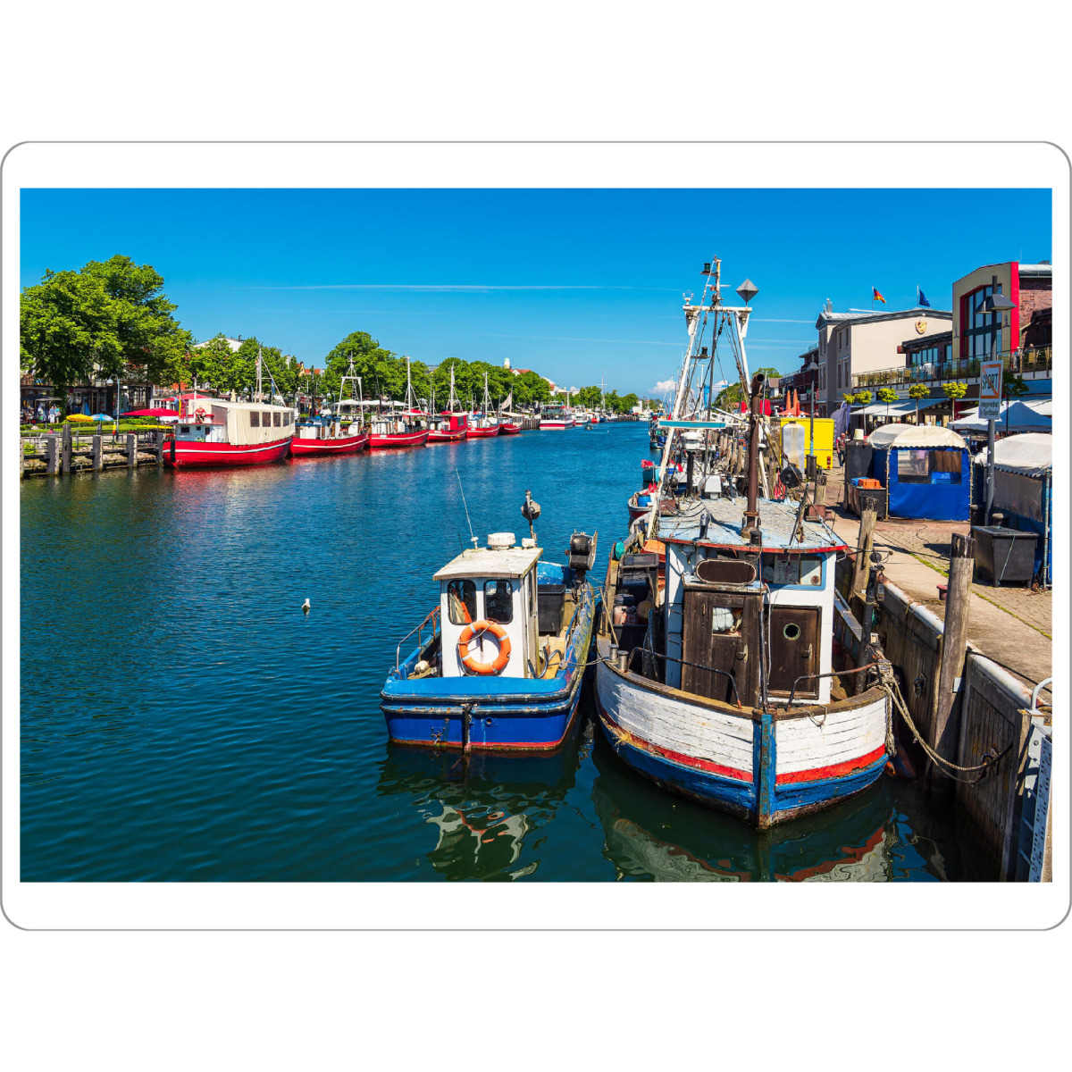 Tischset "Alter Strom mit Fischerbooten" artboxONE - Reise,Architektur,Reise / Strand und Meer