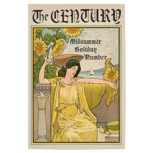Poster 30x20 cm "Vintage Plakat The Century" artboxONE - Typografie,Menschen - Kleid,Frau,Portrait,Vintage,Retro,Mid century,Plakat,Werbung,Museum