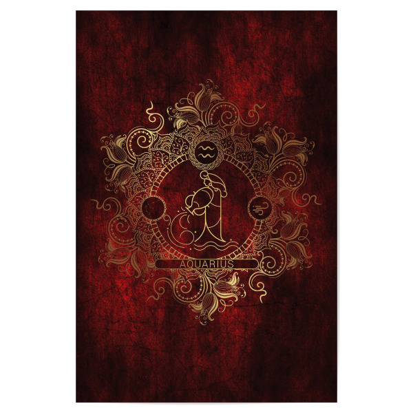 Poster 30x20 cm "Sternzeichen - Feuer - Wassermann" artboxONE - Natur,Floral,Abstrakt