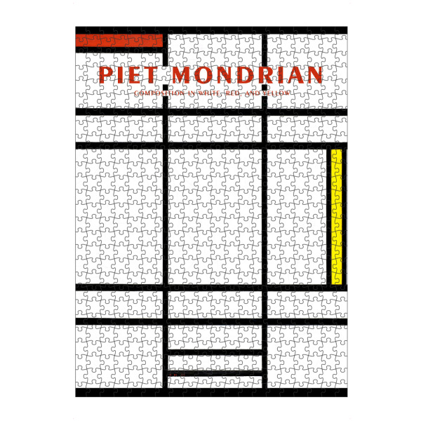 Puzzle Ravensburger "Mondrian - Comp.Red White Yellow" artboxONE - Typografie,Abstrakt,Geometrie