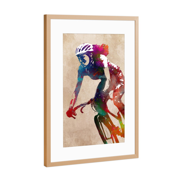 Poster mit Rahmen Kupfer "Frau Biker Grafik" artboxONE - Sport,Sport / Motivation - Radfahren,Radfahrer,Radfahrer,Fahrrad,Spieler,Sport,Radfahrer