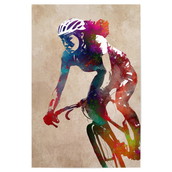 Poster "Frau Biker Grafik" artboxONE - Sport,Sport / Motivation - Radfahren,Radfahrer,Radfahrer,Fahrrad,Spieler,Sport,Radfahrer