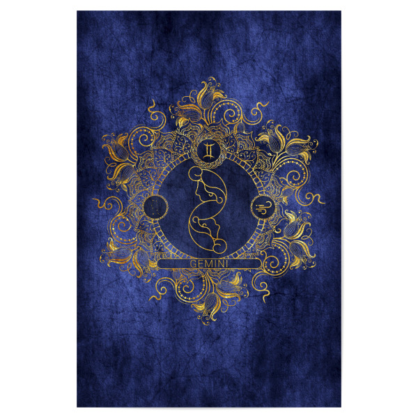 Poster "Tierkreis - Ozean - Zwillinge" artboxONE - Natur,Floral,Abstrakt