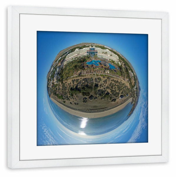 Poster mit Rahmen weiß "Fuerteventura CC-Palace Beach; 50m" artboxONE - Städte,Natur,Reise,Architektur,Reise / Strand und Meer