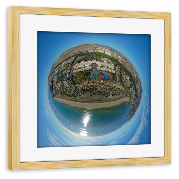 Poster mit Rahmen kiefer "Fuerteventura CC-Palace Beach;120m" artboxONE - Städte,Natur,Reise,Architektur,Reise / Strand und Meer