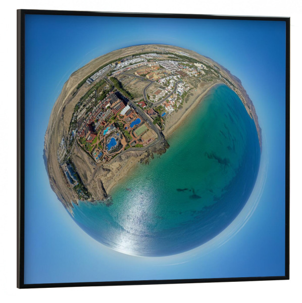 Poster mit schwarzem Rahmen 30x30 cm "Fuerteventura -Strand Tindaya;120m" artboxONE - Städte,Natur,Reise,Architektur,Reise / Strand und Meer