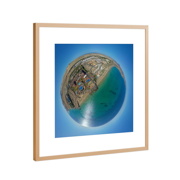 Poster mit Rahmen Kupfer "Fuerteventura -Strand Tindaya;120m" artboxONE - Städte,Natur,Reise,Architektur,Reise / Strand und Meer