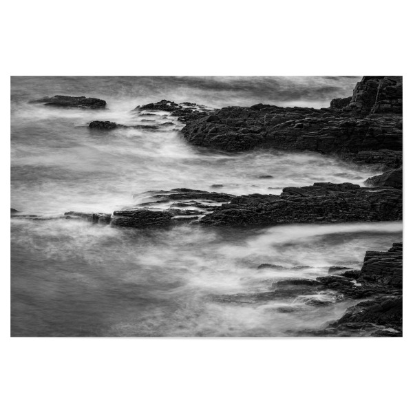 Poster "Die Küste Irlands" artboxONE - Natur,Schwarzweiß - Küste,Riff,Kliff,Meer,Ozean,Wellen,Irland,Felsenküste,Strand,Atlantik