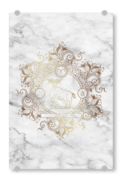 Acrylglasbild "Tierkreis - Marmor - Widder" artboxONE - Natur,Floral,Abstrakt,Marmor