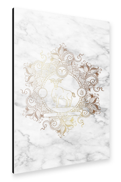 Alu-Dibond "Tierkreis - Marmor - Widder" 30x20 cm artboxONE