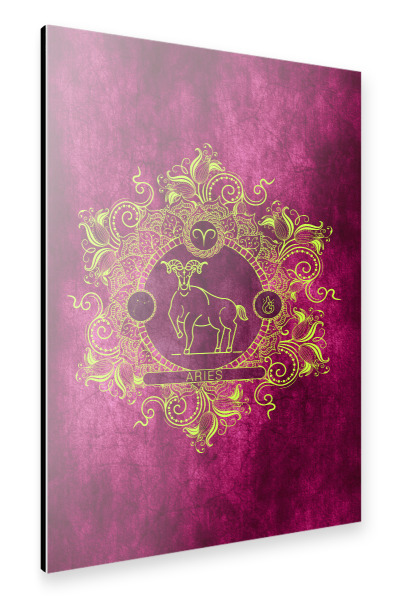 Alu-Dibond "Sternzeichen - Zitrone - Widder" 30x20 cm artboxONE