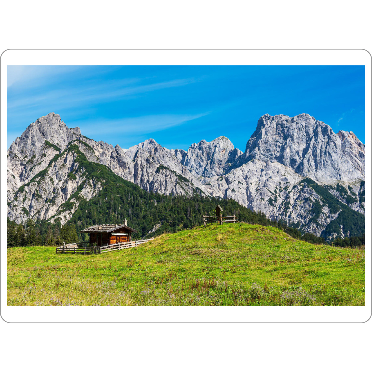 Tischset "Himmel, Berge, Wiese, Hütte" artboxONE - Natur,Reise