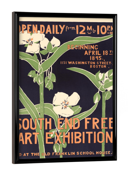 Poster mit schwarzem Rahmen "Botanical Art Exhibition" artboxONE - Typografie,Natur,Floral