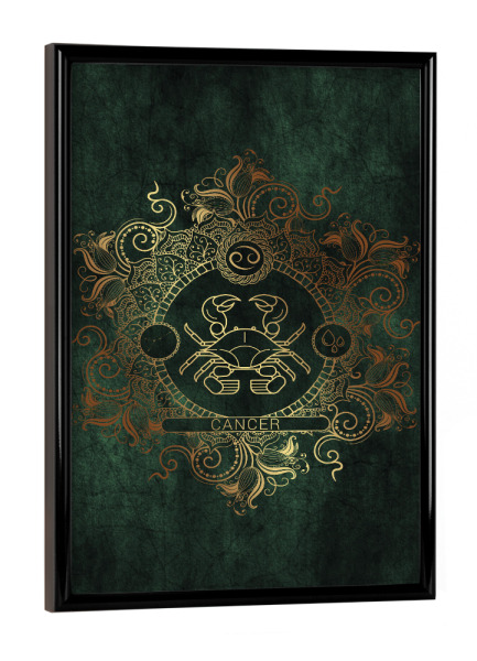 Poster mit schwarzem Rahmen "Tierkreis - Keltisch - Krebs" artboxONE - Natur,Floral,Abstrakt